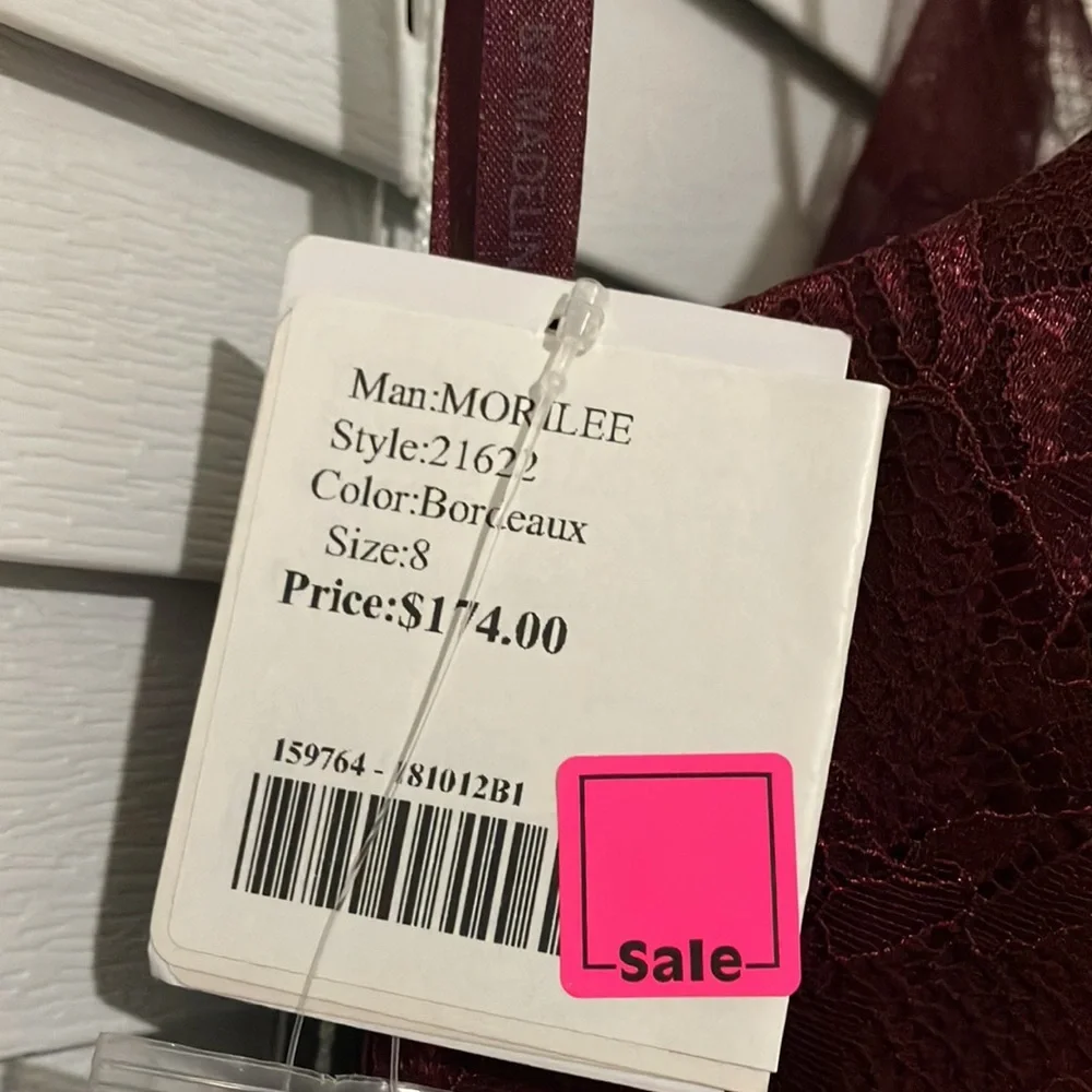 $50 SALE Mori Lee Wine Gown - Picture 6 of 11